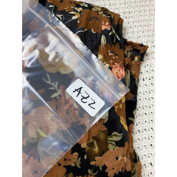 ASTR The Label Velvet Burnout Floral Lanita Wrap Dress Size Medium Long Sleeve - Picture 7 of 16